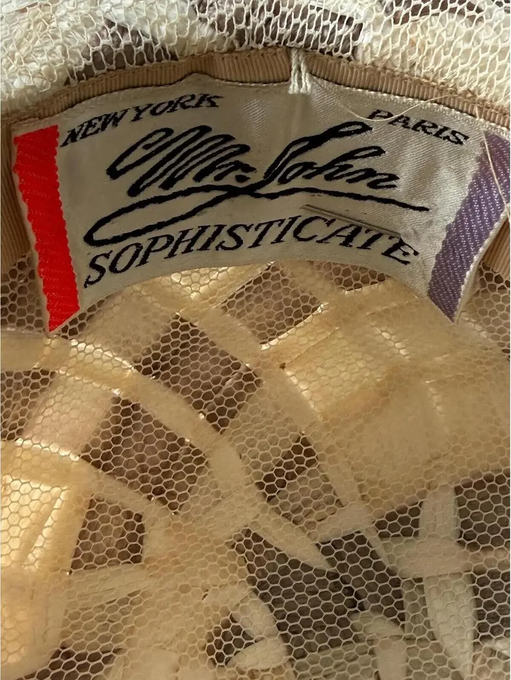 Vintage 60s Mr. John Sophisticate Straw Bowler Hat, Mid Century
